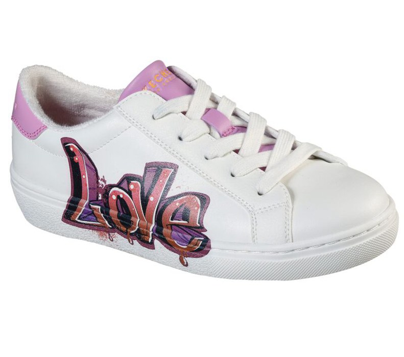 Skechers Dam Vita/Lavendel Snörskor - Goldie - Dripping With Love - Sverige (FIATY-5276)